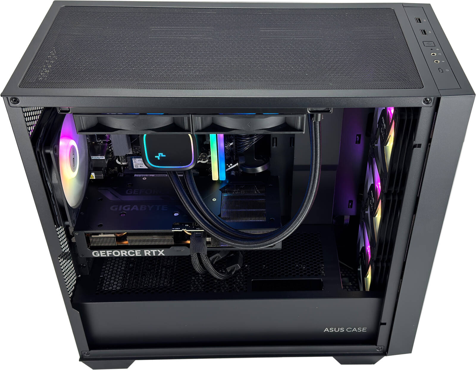 NeonX Gaming PC - AMD Ryzen 7 7800X3D 18 Cores 16 Threads, NVIDIA RTX 5070 12GB, 32GB DDR5 RAM 6000MHz, 1TB SSD Gen 4, 650W PSU, 240mm Liquid Cooler, Wi-Fi + BT