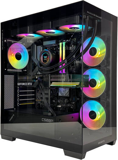 Phantom Gaming PC - AMD Ryzen 7 9800X3D 8 Cores 16 Threads, NVIDIA RTX 3090 24GB, 32GB DDR5 RAM 6000MHz, 1TB SSD Gen 4, 850W 80 PLUS PSU, 360mm LCD Liquid Cooler