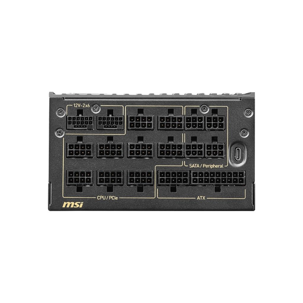 MSI MEG Ai1600T PCIe5 – 1600W Fully Modular ATX Power Supply, 80 PLUS Titanium Certified, PCIe5 Compatible, Ultra-Quiet Operation, High-Performance PSU for Gaming & Workstations