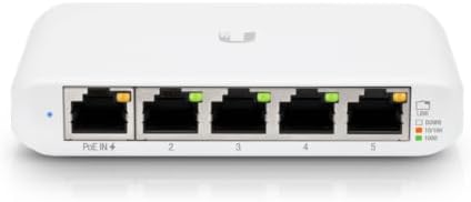 Ubiquiti USW-Flex-Mini-EU – 5-Port Gigabit Managed PoE Switch, Compact UniFi Cloud-Managed, EU Version