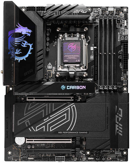 MSI X870E GAMING PLUS WIFI Motherboard – AMD X870 Chipset, Supports Ryzen 9000/7000 Series, DDR5, PCIe 5.0, Wi-Fi 7, 2.5G LAN, Lightning Gen 5 M.2, Extended Heatsink, M.2 Shield Frozr, Mystic Light RGB