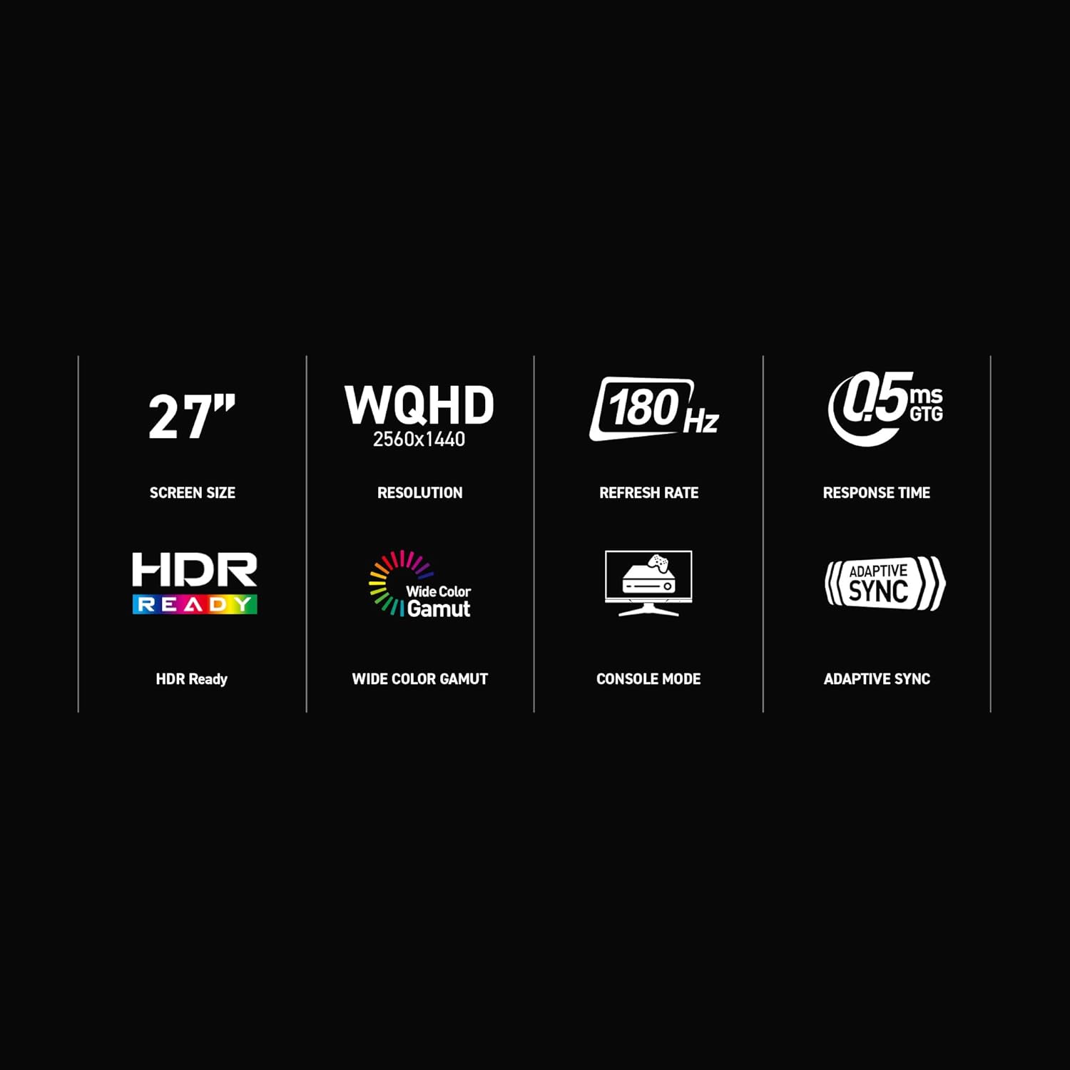 MSI MAG 275QF Gaming Monitor – 27" WQHD (2560×1440) IPS | 180Hz | 0.05ms | HDR | Adaptive Sync | Flat Display MSI