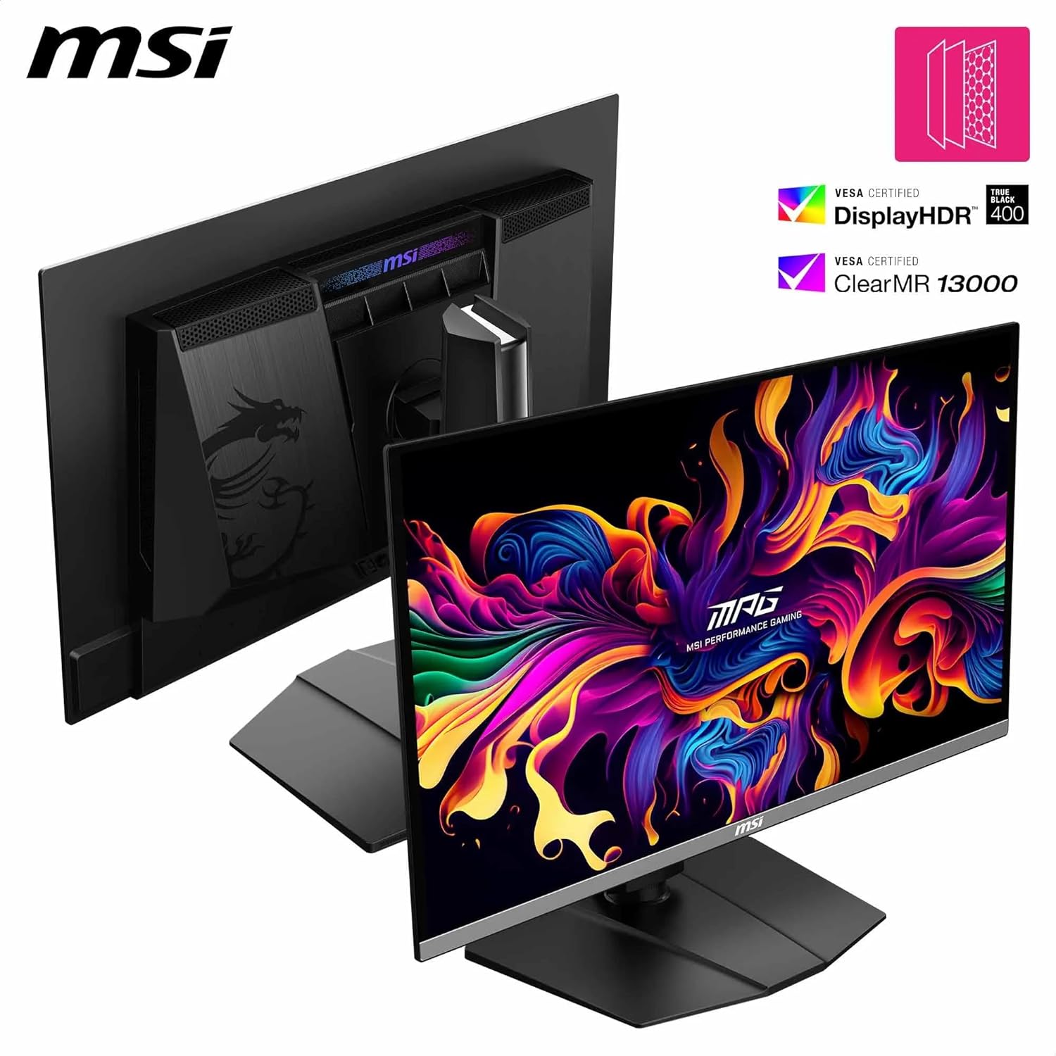 MSI MPG 272URX QD-OLED Gaming Monitor – 27" UHD (3840×2160) QD-OLED | 240Hz | 0.3ms | HDR | G-SYNC Compatible | Flat Display MSI