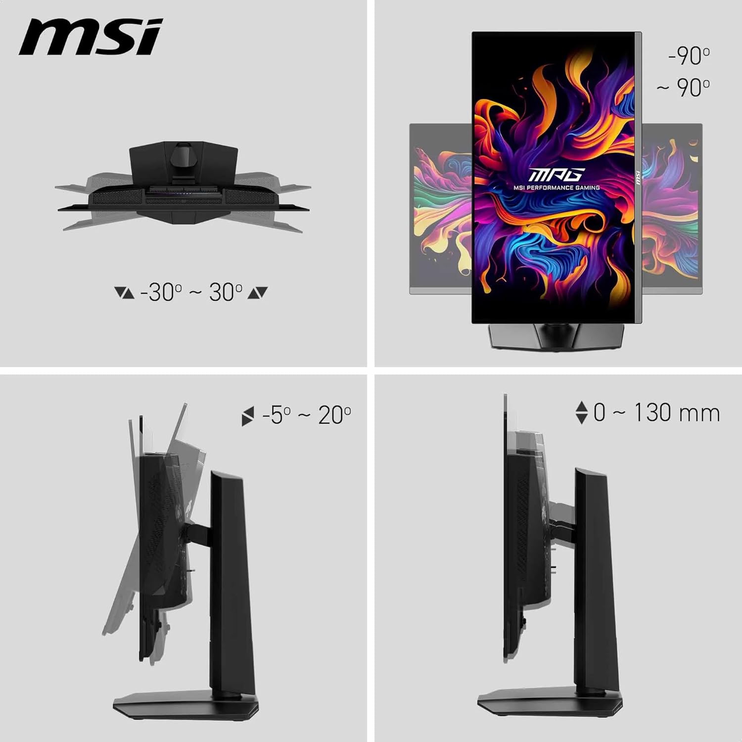 MSI MPG 272URX QD-OLED Gaming Monitor – 27" UHD (3840×2160) QD-OLED | 240Hz | 0.3ms | HDR | G-SYNC Compatible | Flat Display MSI