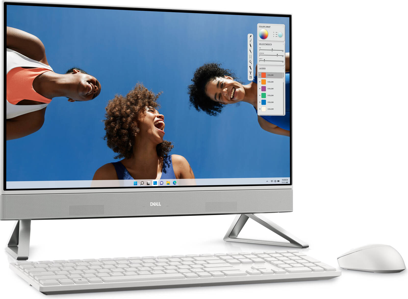 Dell Inspiron 5430 AIO Desktop Computer, 23.8" FHD InfinityEdge Display, Intel Core 5-120U, 8GB RAM, 512GB SSD, Intel Graphics, ENG-ARAB Wireless K/B & Mouse, Win11, White | 5430-INS-AIO-1035