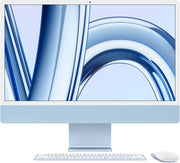 Apple 24" iMac AIO Desktop Computer with M3 Chip, 4.5K Retina Display, 8-Core CPU and 10-Core GPU, 8GB RAM, 256GB SSD, Magic ENG K/B w/ Touch ID & Magic Mouse, macOS, Blue | MQRQ3 B/A