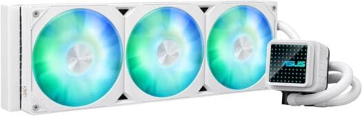 ASUS Prime LC 360 ARGB White AIO Cooler – 3-in-1 Fans, Replaceable Length Tubing, High-Performance Liquid Cooling