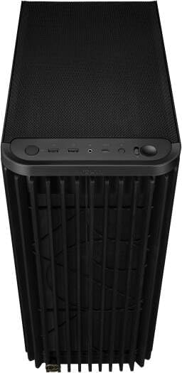 ASUS ProArt PA401 Mid-Tower PC Case – Black with Wooden Accents, PWM Fans, ATX / Micro-ATX / Mini-ITX Compatible