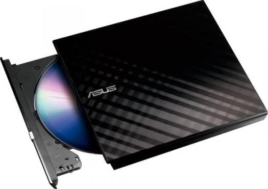ASUS SDRW-08D2S-U Lite External DVD Writer – Black, USB 2.0, Portable Optical Drive