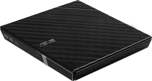 ASUS SDRW-08D2S-U Lite External DVD Writer – Black, USB 2.0, Portable Optical Drive