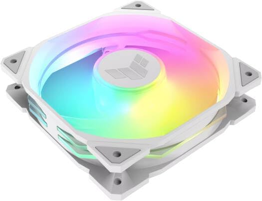 ASUS Prime MR120 ARGB Reverse Fan White – 120mm High-Performance Cooling, Addressable RGB