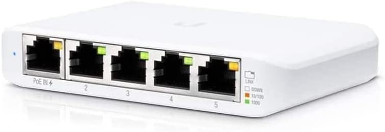 Ubiquiti USW-Flex-Mini-EU – 5-Port Gigabit Managed PoE Switch, Compact UniFi Cloud-Managed, EU Version