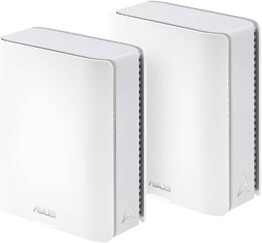 ASUS ZenWiFi BT10 WiFi 7 Mesh Router System – Tri-Band, Dual 10G Ports, 6,000 sq. ft. Coverage, 2-Pack, White