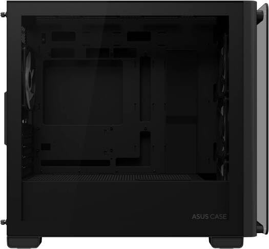 ASUS A23 Plus Mid-Tower PC Case – Black with Tempered Glass & ARGB Fans, ATX / Micro-ATX / Mini-ITX Compatible
