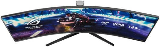 ASUS ROG Strix XG49VQ Gaming Monitor – 49", 3840x1080 UltraWide, 144Hz, 4ms Response, HDMI (x2) + DisplayPort + USB Hub, Black