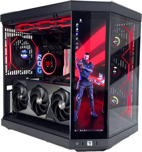 Cyber X Gaming PC - AMD Ryzen 9 9900X3D 12 Cores 24 Threads, NVIDIA RTX 5080 16GB, 32GB DDR5 RAM 6000MHz, 2TB SSD Gen 4, 1000W PSU, 360mm Liquid Cooler, Wi-Fi + BT