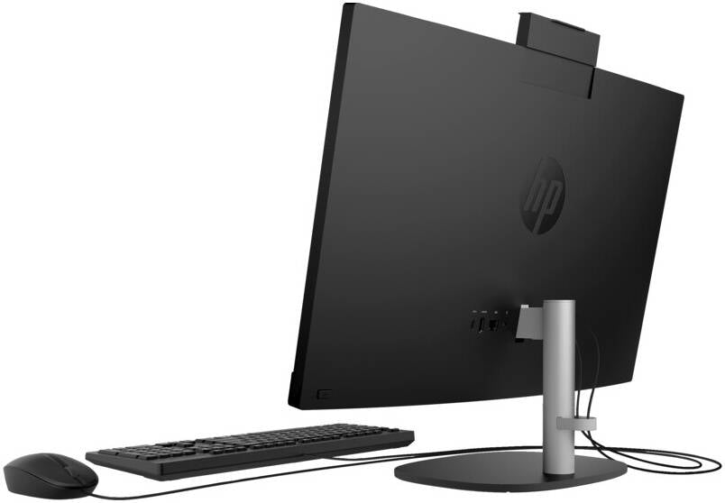 HP 24-cr1007nh All-in-One Desktop, 23.8" FHD Touch IPS Display, Intel Core Ultra 5 125U, 16GB RAM, 512GB SSD, Intel Graphics, HP 125 USB Black Wired K/B & Mouse, FreeDos, Black | A0CL9EA#BH5