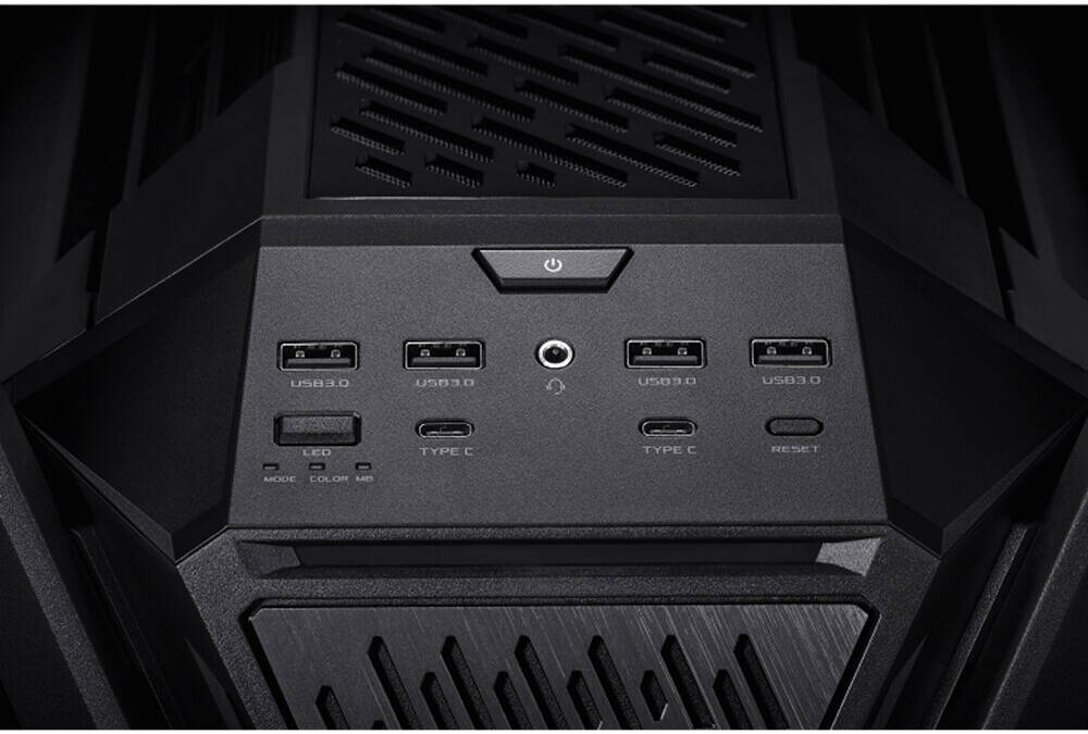 ASUS ROG Hyperion GR701 Black – Premium Full-Tower PC Case, Tempered Glass, PWM Fan Hub, High-Airflow Design