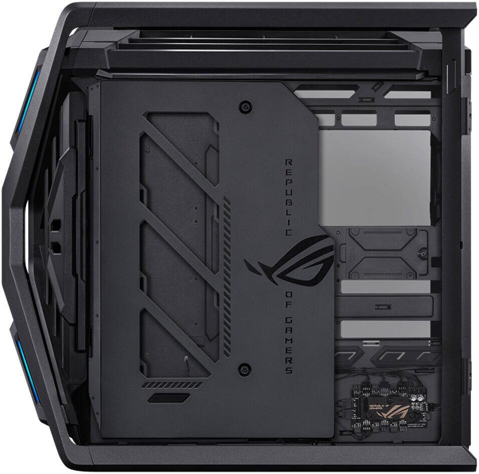 ASUS ROG Hyperion GR701 Black – Premium Full-Tower PC Case, Tempered Glass, PWM Fan Hub, High-Airflow Design