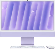 Apple iMac (2024) AIO Desktop Computer, 24" 4.5K Retina Standard Display, Apple M4 Chip with 8-Core CPU, 8-Core GPU, 16-Core Neural Engine, 16GB RAM, 512GB SSD, English Keyboard, Purple | Z1E7000EN