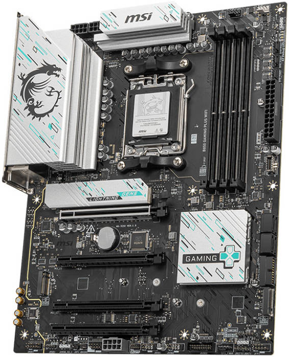 MSI B850 GAMING PLUS WIFI – ATX Gaming Motherboard with DDR5 Support, Integrated WiFi, PCIe Expansion, Advanced Cooling, High-Performance Durable Components