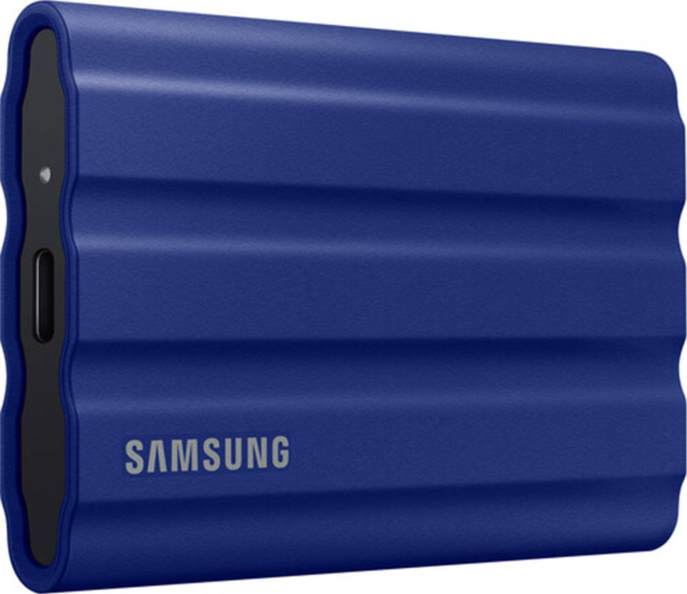 SAMSUNG Portable SSD T7 Shield 2TB (Blue) – USB 3.2, Up to 1,050 MB/s Read/Write, Rugged Shock-Resistant, AES 256-bit Encryption, V-NAND Technology, High-Speed External Storage for Windows, Mac & Gaming