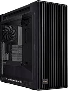 ASUS ProArt PA602 Mid-Tower Case – Black, Tempered Glass, ARGB Fans, Professional Creator PC Chassis