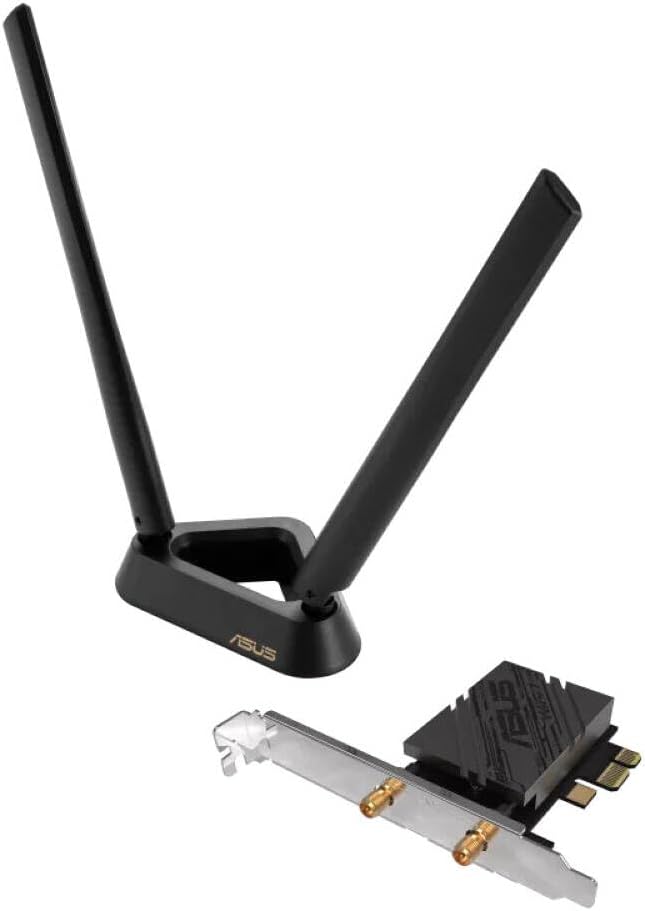 ASUS PCE-BE92BT WiFi 7 PCIe Adapter – Dual-Band, 9,200 Mbps, Bluetooth 5.3, OFDMA & MU-MIMO