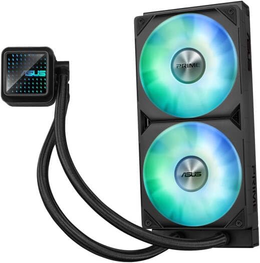ASUS Prime LC 240 ARGB AIO Cooler – 2-in-1 Fans, Replaceable Length Tubing, High-Performance Liquid Cooling