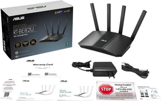 ASUS RT-BE88U WiFi 7 Dual-Band Router – 8,800 Mbps, OFDMA & MU-MIMO, AiMesh Compatible