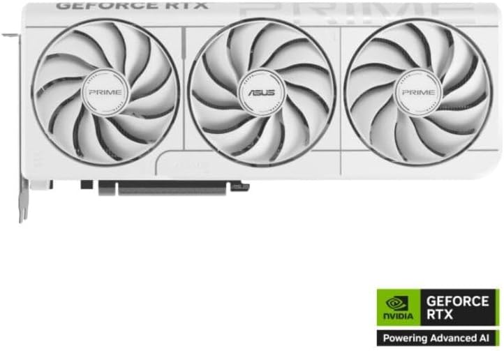 ASUS Prime GeForce RTX 5070 White Overclocked Edition 12GB Graphics Card – GDDR6, PCIe 4.0, Dual Fan, Ray Tracing