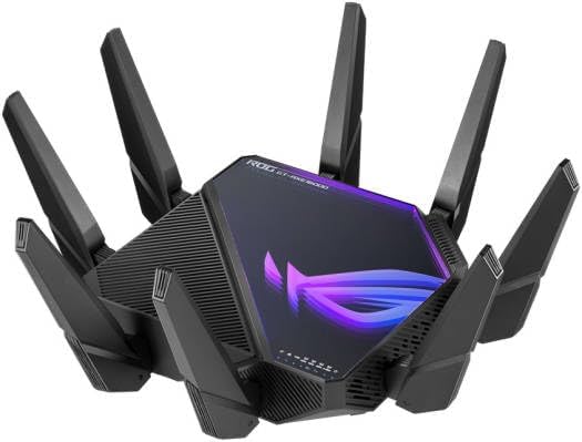 ASUS GT-AXE16000 WiFi 6E Tri-Band Router – 16,000 Mbps, OFDMA & MU-MIMO, AiMesh Compatible
