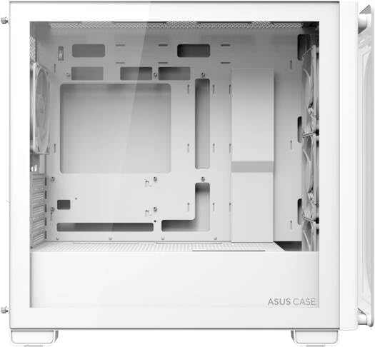 ASUS A23 Plus Mid-Tower PC Case – White with Tempered Glass & ARGB Fans, ATX / Micro-ATX / Mini-ITX Compatible