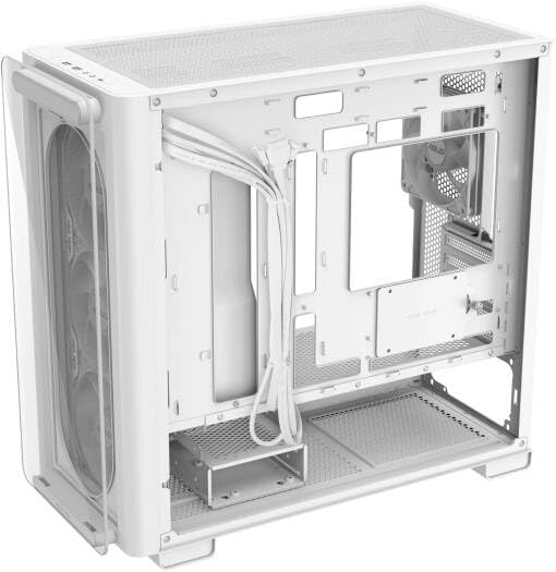 ASUS A23 Plus Mid-Tower PC Case – White with Tempered Glass & ARGB Fans, ATX / Micro-ATX / Mini-ITX Compatible