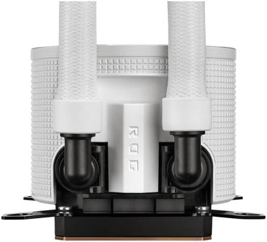 ASUS ROG RYUO III 360 ARGB White AIO Cooler – Asetek Pump, EMMA Display, Addressable RGB, Aura Sync Compatible