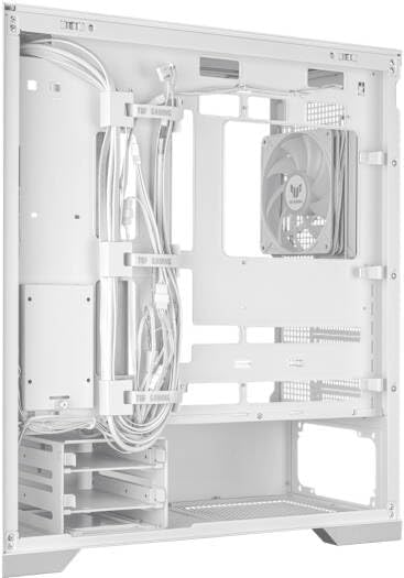 ASUS TUF Gaming GT302 Mid-Tower PC Case – White with Tempered Glass & ARGB Fans, ATX / Micro-ATX / Mini-ITX Compatible