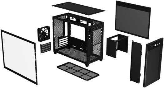 ASUS Prime AP202 Mid-Tower PC Case – Tempered Glass, ARGB, Black, ATX / Micro-ATX / Mini-ITX Compatible