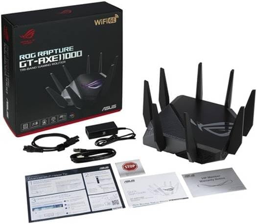 ASUS GT-AXE11000 WiFi 6E Tri-Band Router – 11000 Mbps, OFDMA & MU-MIMO, AiMesh Compatible
