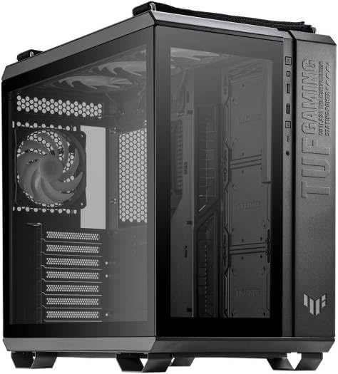 ASUS GT502 Plus Mid-Tower PC Case – Black with Tempered Glass, ARGB Fans, ATX / Micro-ATX / Mini-ITX Compatible