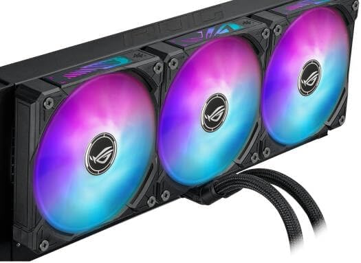 ASUS ROG RYUO IV SLC 360 ARGB AIO Cooler – 6.67" AMOLED Display, Addressable RGB, Aura Sync Compatible
