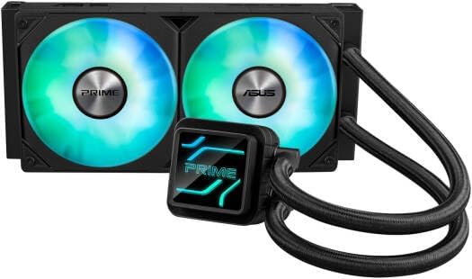 ASUS Prime LC 240 ARGB AIO Cooler – 2-in-1 Fans, Replaceable Length Tubing, High-Performance Liquid Cooling