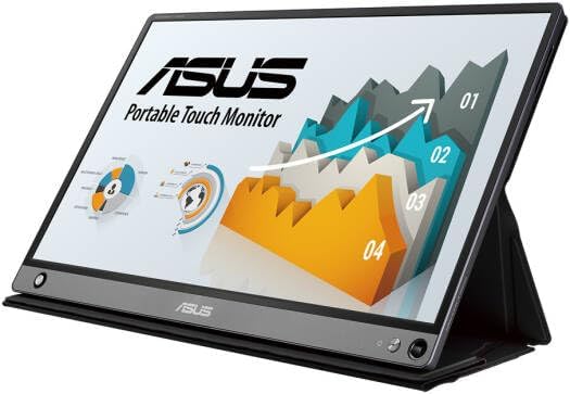 ASUS MB16AMT 15.6" Portable Monitor – 5ms Response, HDMI + USB-C, Full HD 1920x1080, 60Hz, Black