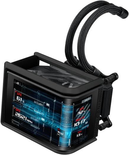 ASUS ROG RYUO IV SLC 360 ARGB AIO Cooler – 6.67" AMOLED Display, Addressable RGB, Aura Sync Compatible