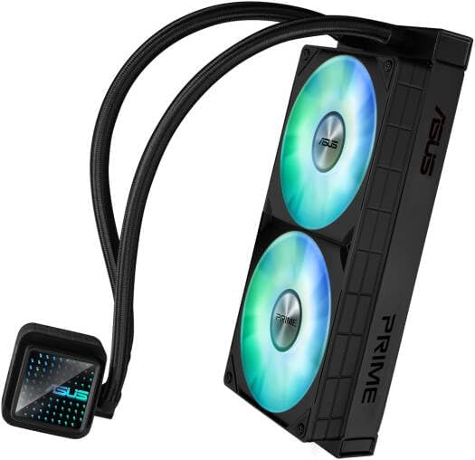 ASUS Prime LC 240 ARGB AIO Cooler – 2-in-1 Fans, Replaceable Length Tubing, High-Performance Liquid Cooling