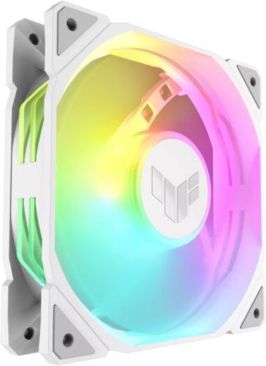 ASUS TUF Gaming TR120 ARGB Reverse Fan White – 120mm 3-in-1 Pack, Addressable RGB, High-Performance Cooling