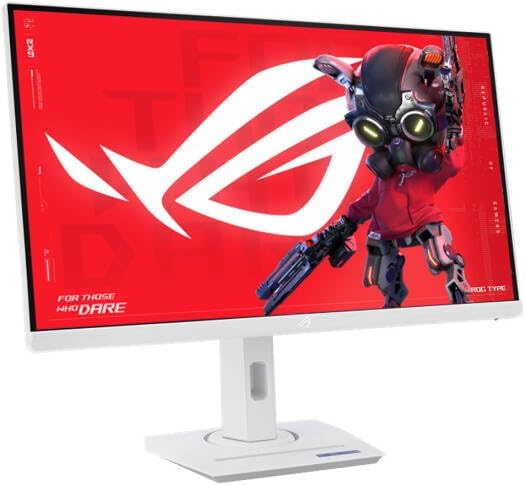 ASUS ROG Strix XG27ACS-W Gaming Monitor – 27", 2560x1440 QHD, 180Hz, 1ms Response, DisplayPort + HDMI + USB-C, White