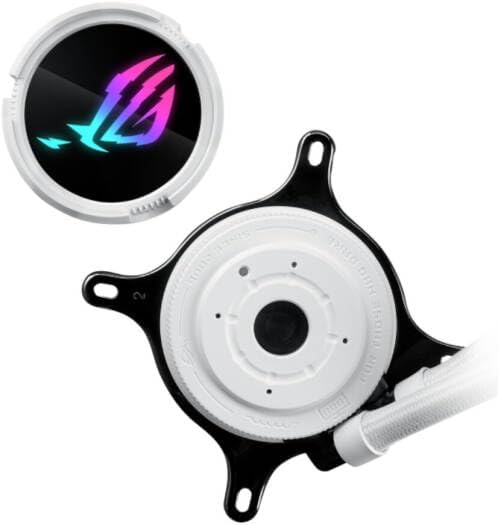 ASUS TUF Gaming LC III 360 ARGB White AIO Cooler – 3-in-1 Fans, 2.8" LCD Display, Addressable RGB