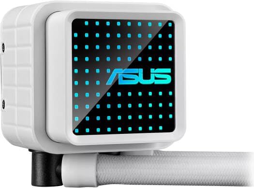 ASUS Prime LC 360 ARGB White AIO Cooler – 3-in-1 Fans, Replaceable Length Tubing, High-Performance Liquid Cooling