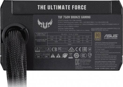 ASUS TUF Gaming 750W Bronze Power Supply – 80 Plus Bronze, Fully Modular, High-Performance PSU, CE & UK Plug