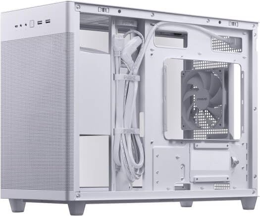 ASUS Prime AP201 Mid-Tower PC Case – Tempered Glass, White, ATX / Micro-ATX / Mini-ITX Compatible